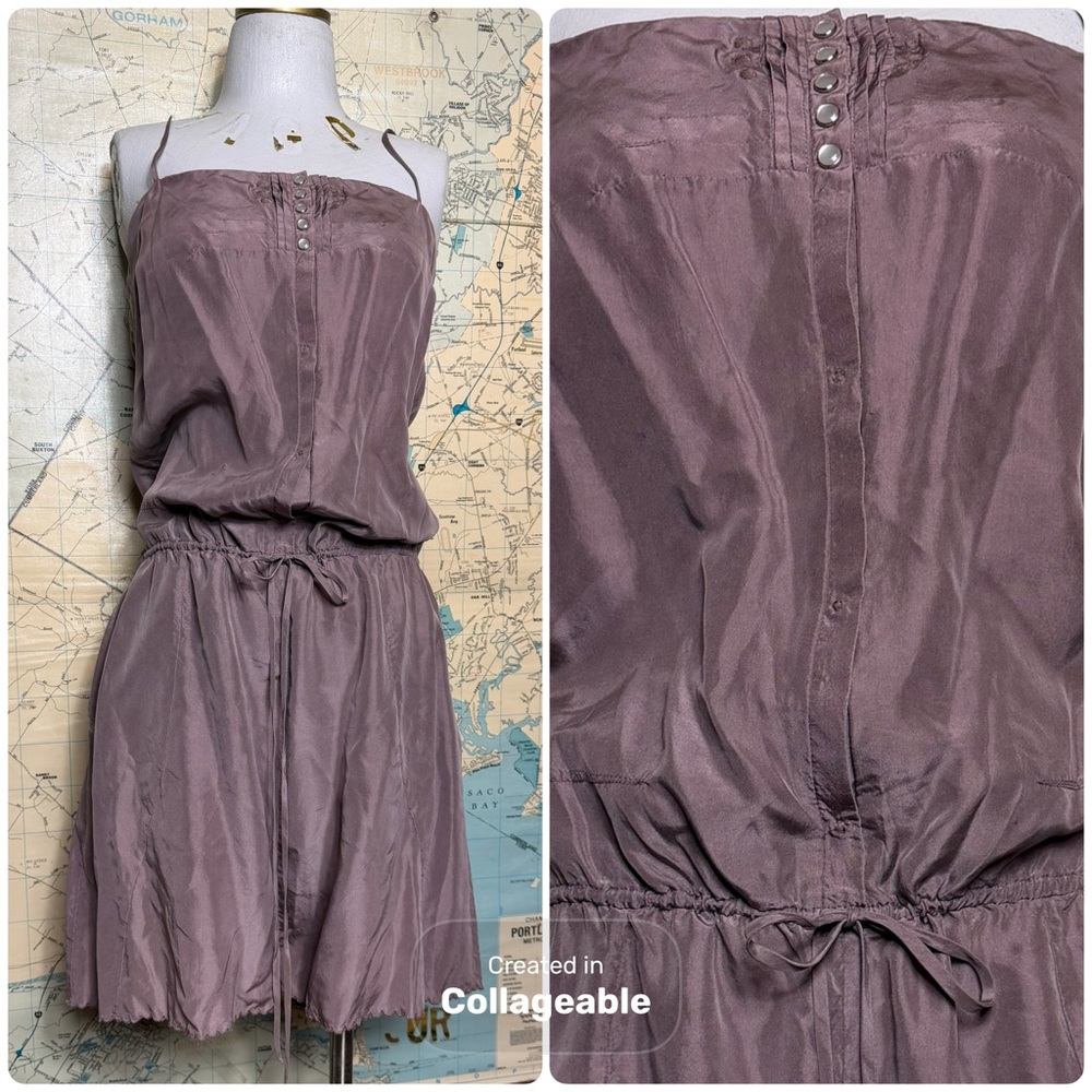 Lerario Beatriz Silk Snap Front Romper, Size 4, Purple